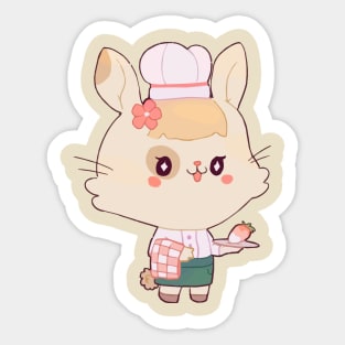 Bunny Waiter Sticker